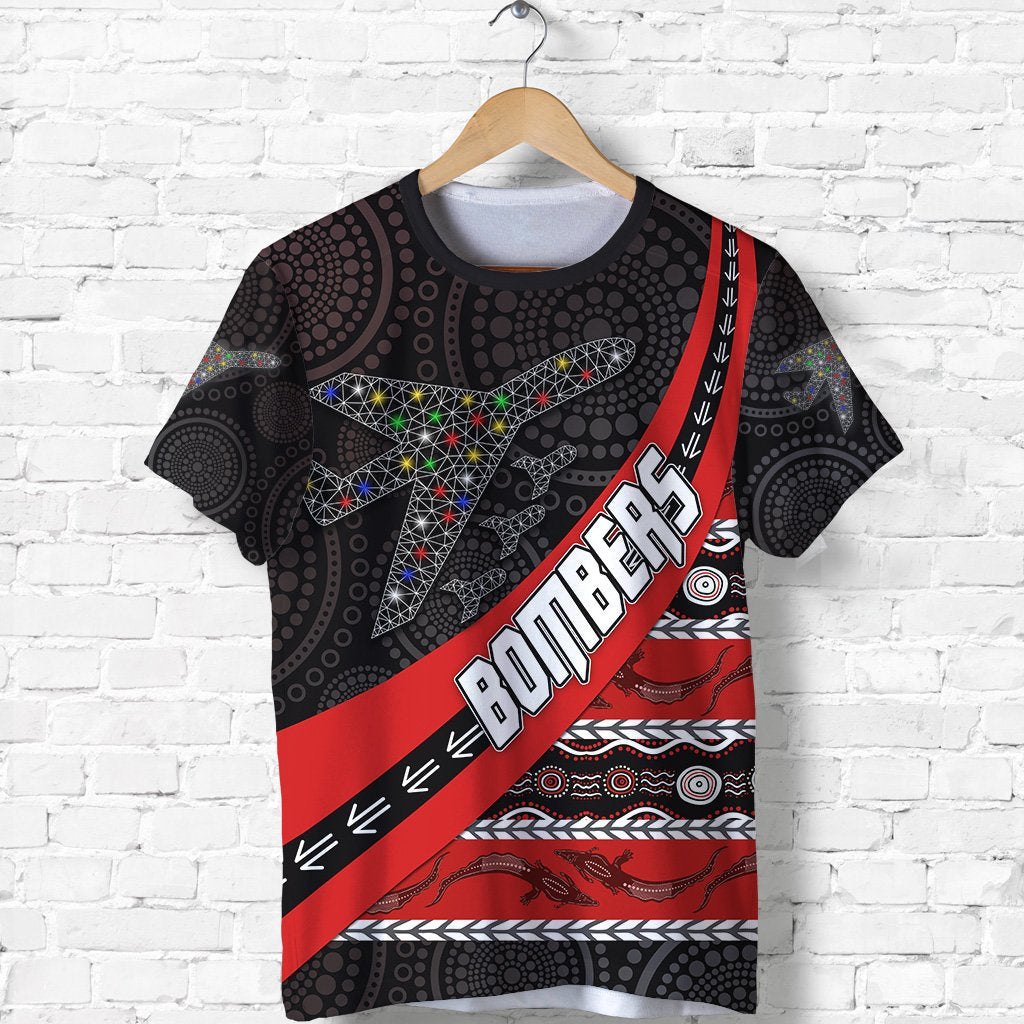 NAIDOC Essendon T shirt Aboriginal Bombers - Vibe Hoodie Shop