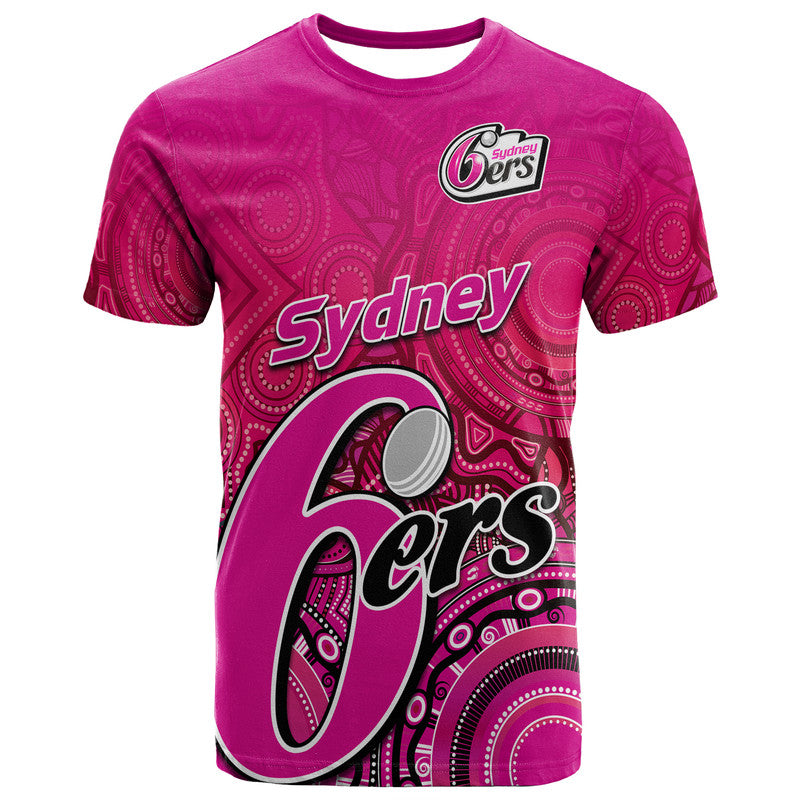 (Custom Personalised) Sydney Sixers Indigenous Aboriginal Arts T Shirt LT9 - Vibe Hoodie Shop