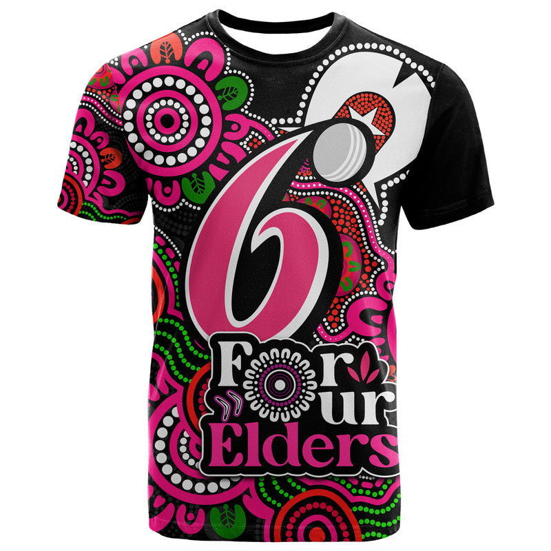 Sydney Sixers Cricket T Shirt NAIDOC Torres Strait For Our Elders LT9 - Vibe Hoodie Shop