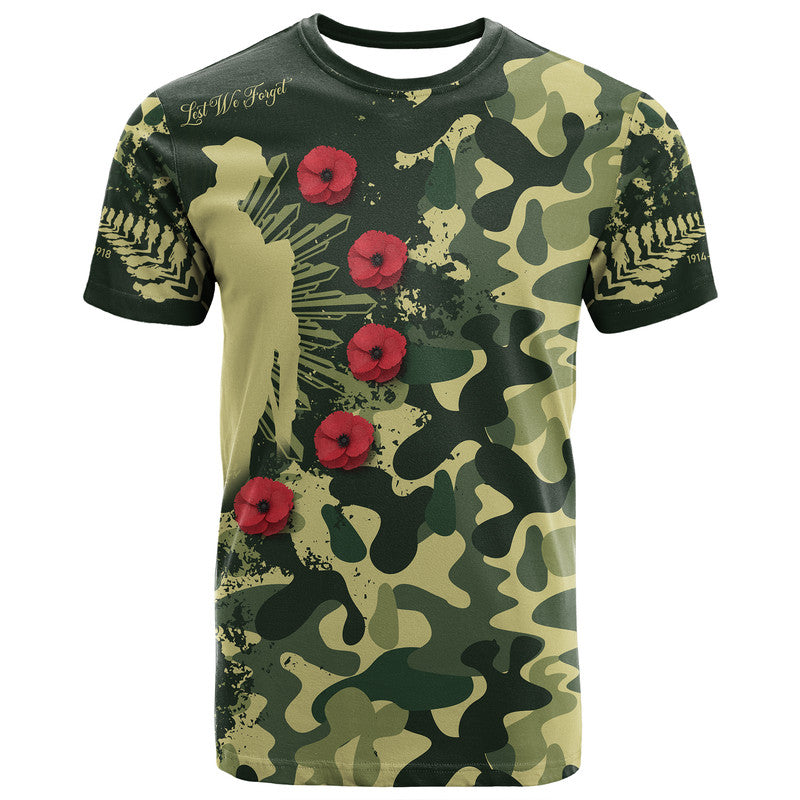 (Custom Personalised) Australia ANZAC Mix Camouflage T Shirt LT9 - Vibe Hoodie Shop