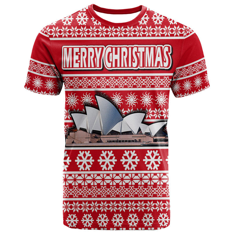 (Custom Personalised) Australian Sydney Opera House Christmas Vibe With Aboriginal Dot Painting Style T Shirt LT9 - Vibe Hoodie Shop