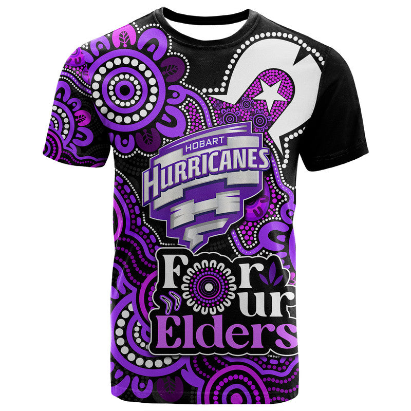 Hobart Hurricanes Cricket T Shirt NAIDOC Torres Strait For Our Elders LT9 - Vibe Hoodie Shop