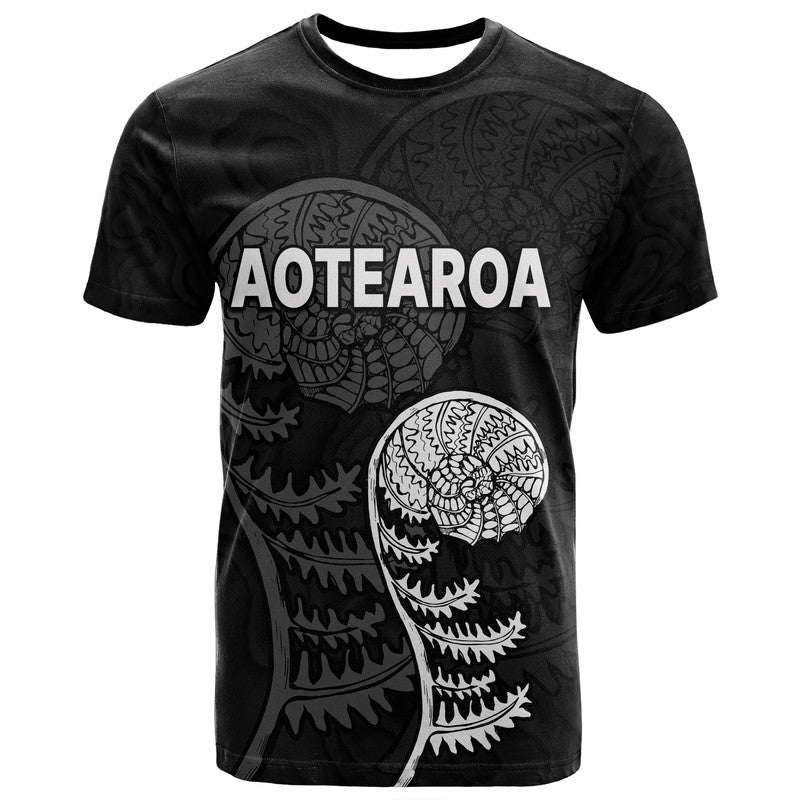 (Custom Personalised) Aotearoa Silver Fern T Shirt LT9 - Vibe Hoodie Shop