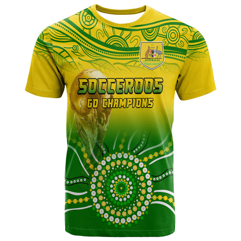 (Custom Personalised) Australia Soccer Socceroos Go Champions T Shirt LT9 - Vibe Hoodie Shop