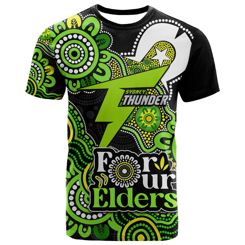 (Custom Personalised) Sydney Thunder Cricket T Shirt NAIDOC Torres Strait For Our Elders LT9 - Vibe Hoodie Shop