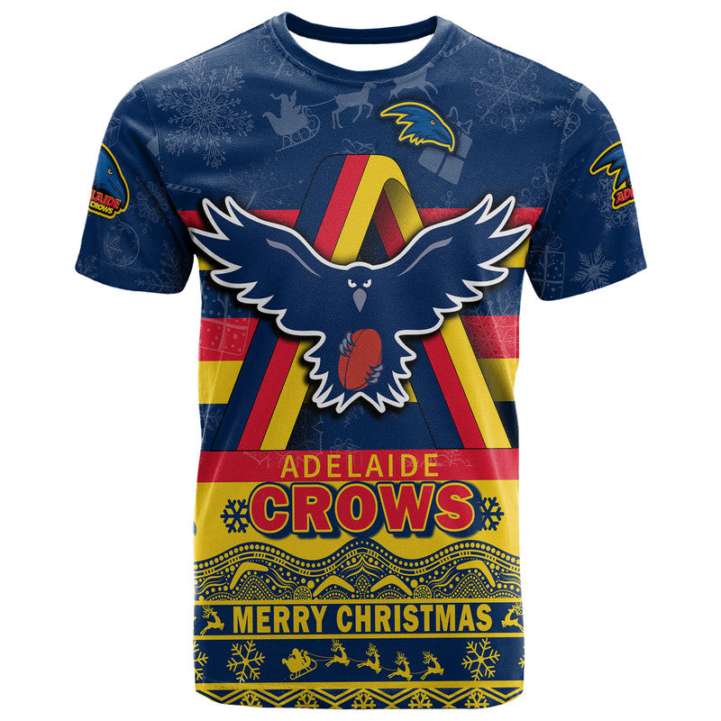 Adelaide Crows Unique Winter Season T Shirt Adelaide Merry Christmas LT9 - Vibe Hoodie Shop