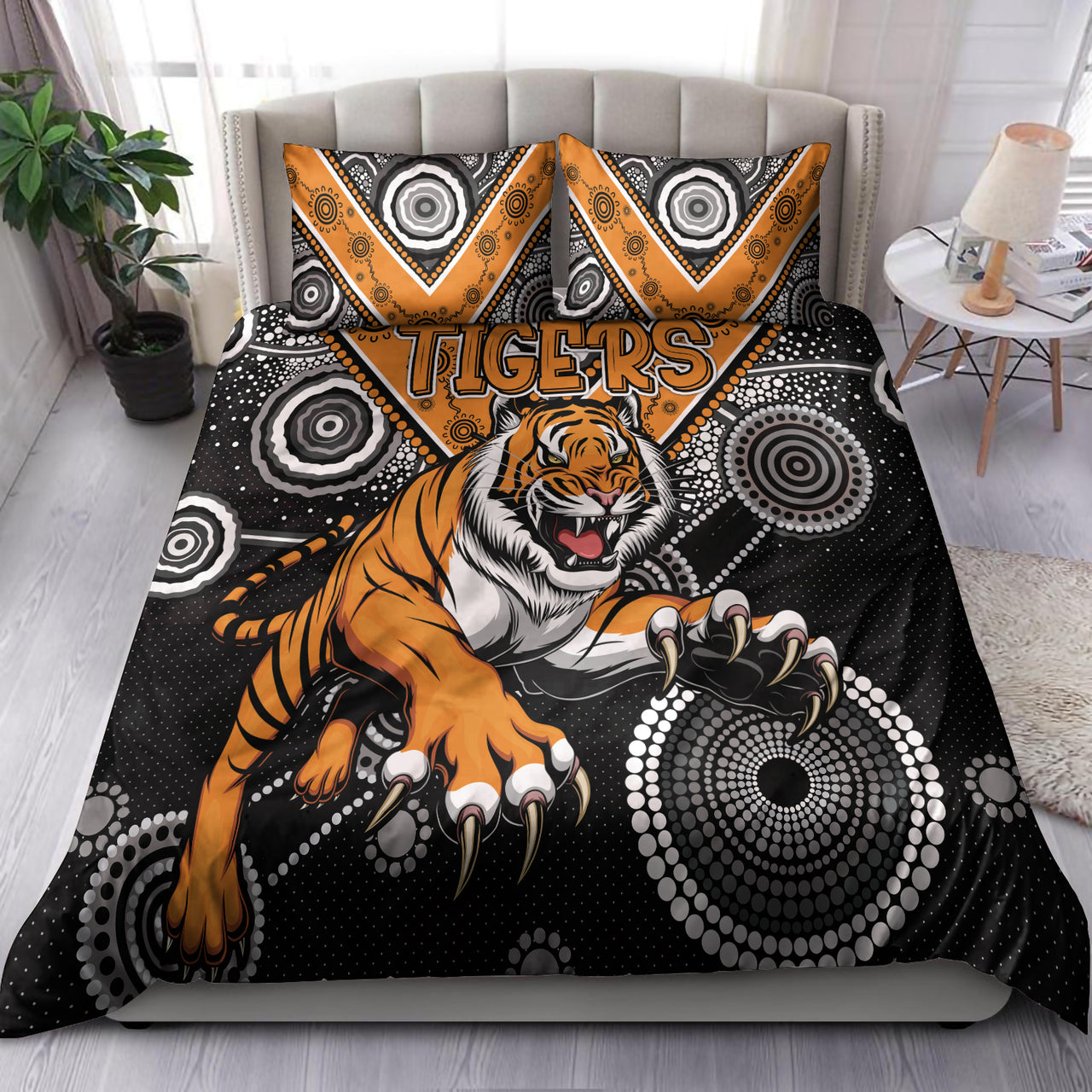Tigers Rugby Bedding Set - Custom Super Tigers Bedding Set RLT13 - Vibe Hoodie Shop