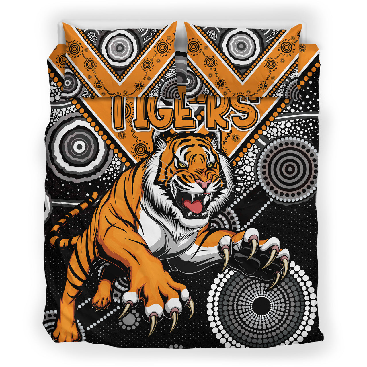 Tigers Rugby Bedding Set - Custom Super Tigers Bedding Set RLT13 - Vibe Hoodie Shop