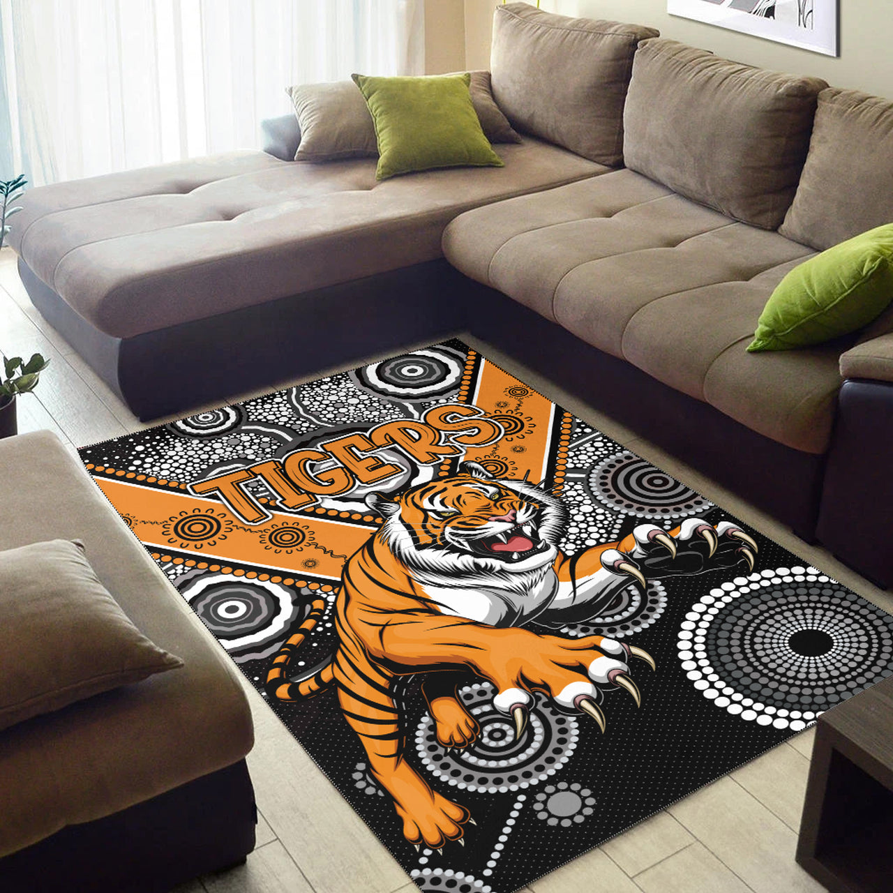 Tigers Rugby Area Rug - Custom Super Tigers Area Rug RLT13 - Vibe Hoodie Shop