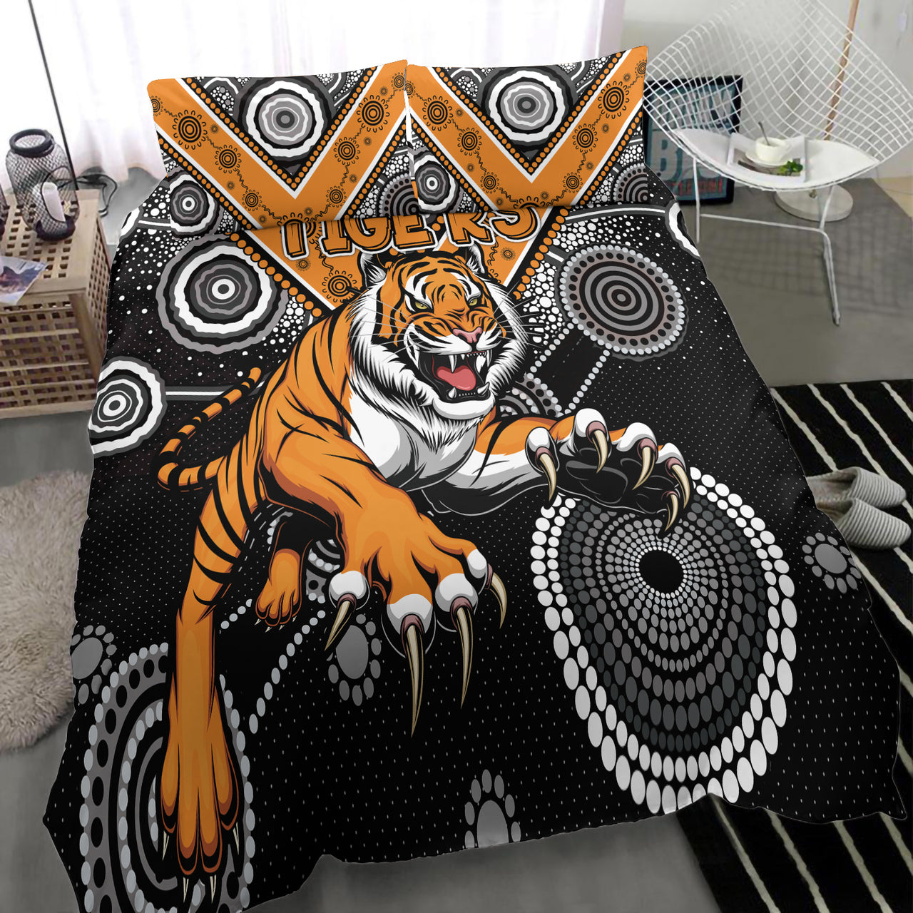 Tigers Rugby Bedding Set - Custom Super Tigers Bedding Set RLT13 - Vibe Hoodie Shop