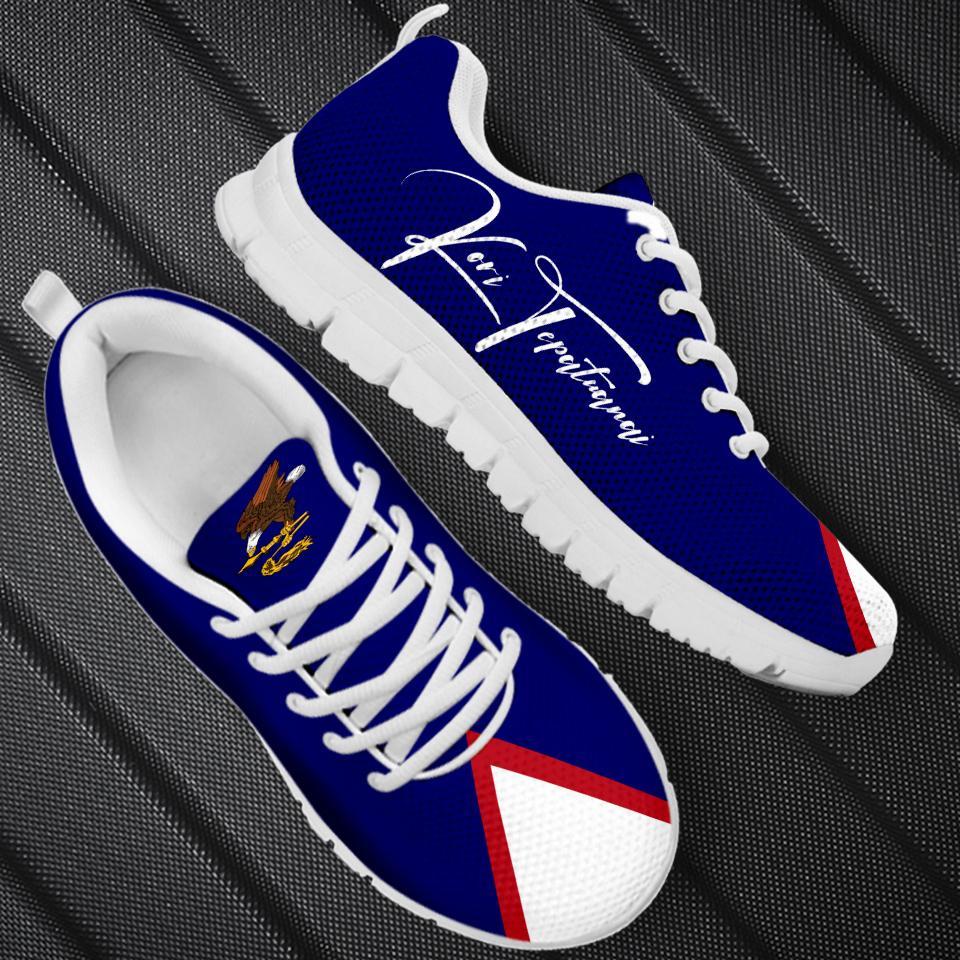 (Custom) American Samoa Sneakers Flag Personal Signature - Vibe Hoodie Shop