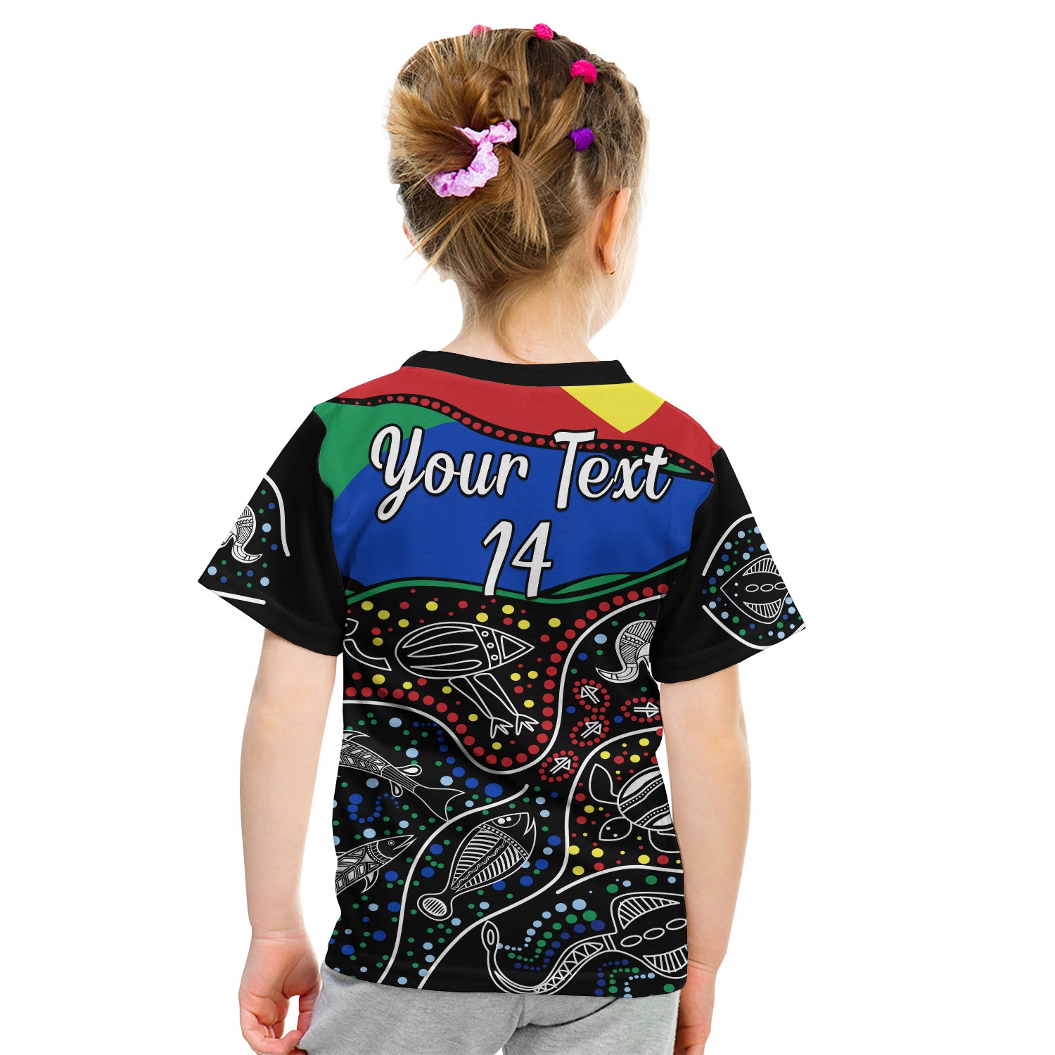 (Custom Text And Number) NAIDOC Week T Shirt KID National Aborigines And Torres Strait Islander Animals Aboriginal Art - Vibe Hoodie Shop