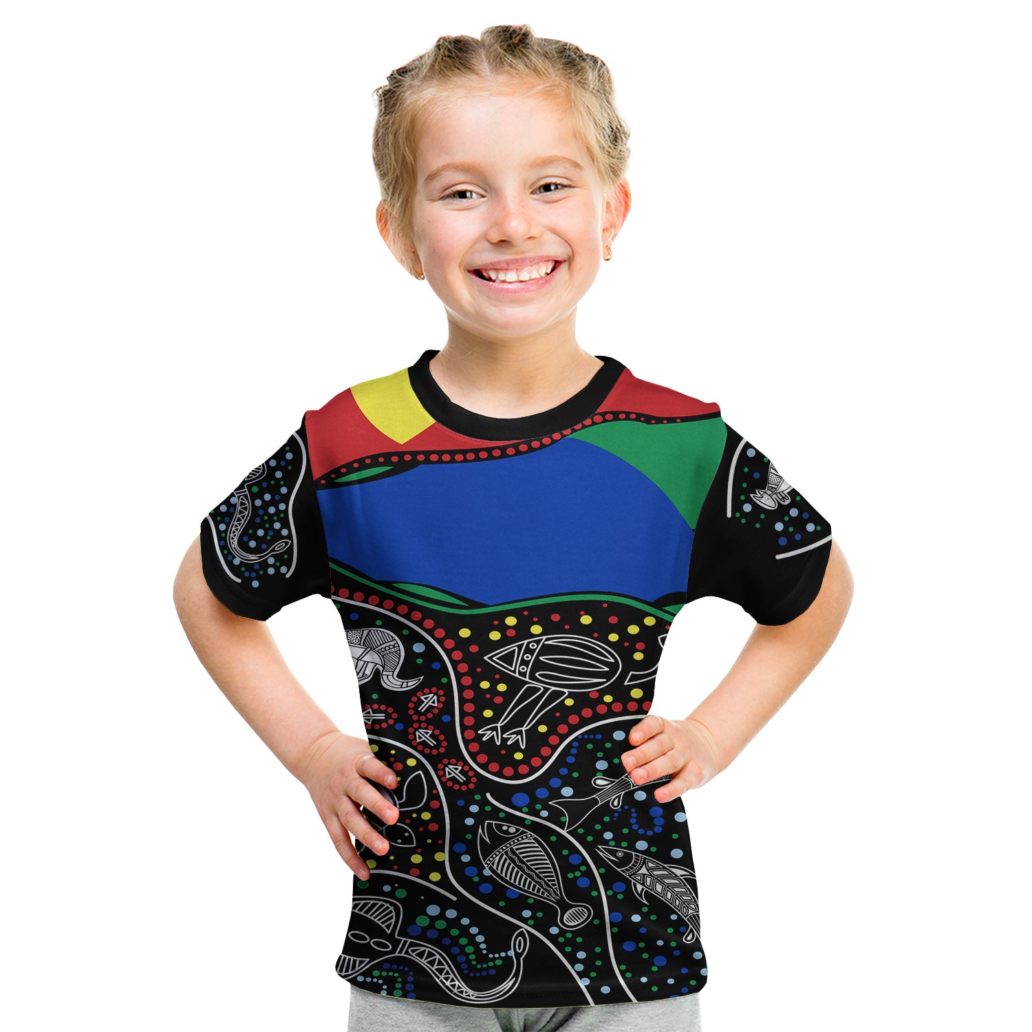 (Custom Text And Number) NAIDOC Week T Shirt KID National Aborigines And Torres Strait Islander Animals Aboriginal Art - Vibe Hoodie Shop