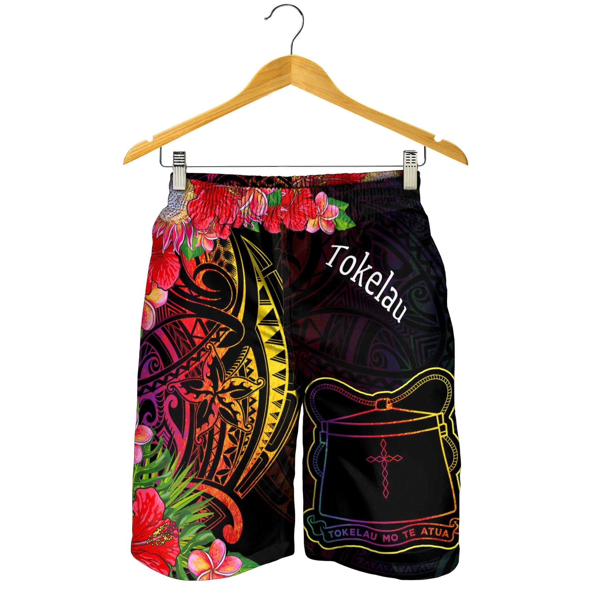 Tokelau Men's Shorts - Tropical Hippie Style - Vibe Hoodie Shop