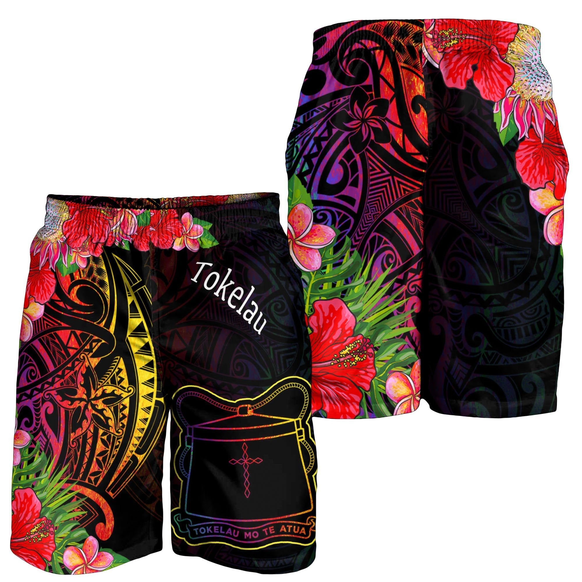 Tokelau Men's Shorts - Tropical Hippie Style - Vibe Hoodie Shop