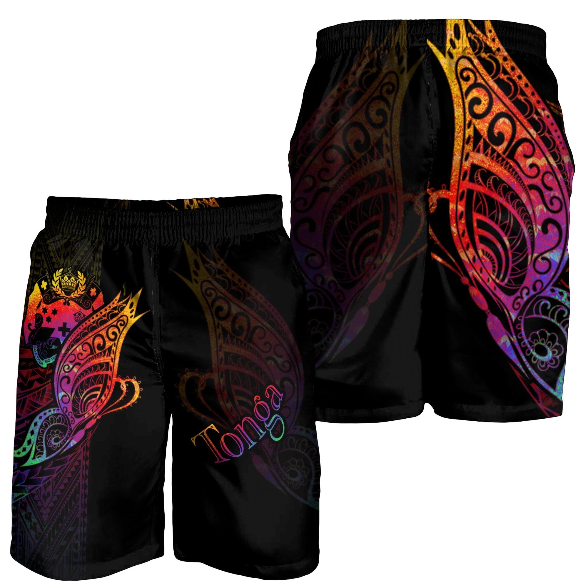 Tonga Men's Shorts - Butterfly Polynesian Style - Vibe Hoodie Shop