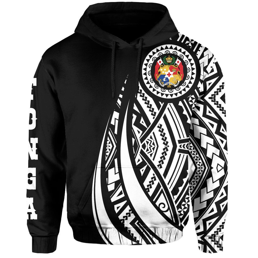 Hoodie Tonga Polynesian Coat Of Arms White Ver 2.0 - Vibe Hoodie Shop