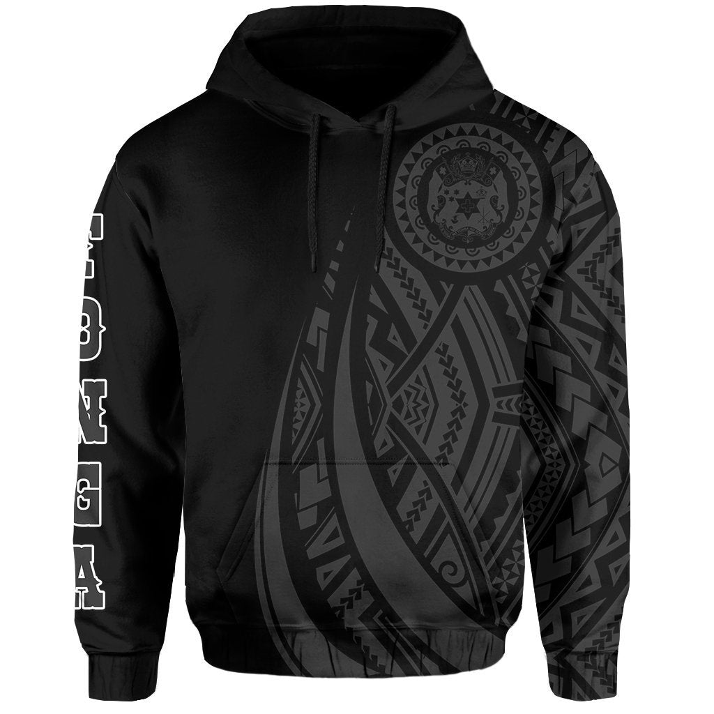 Hoodie Tonga Polynesian Coat Of Arms Grey - Vibe Hoodie Shop