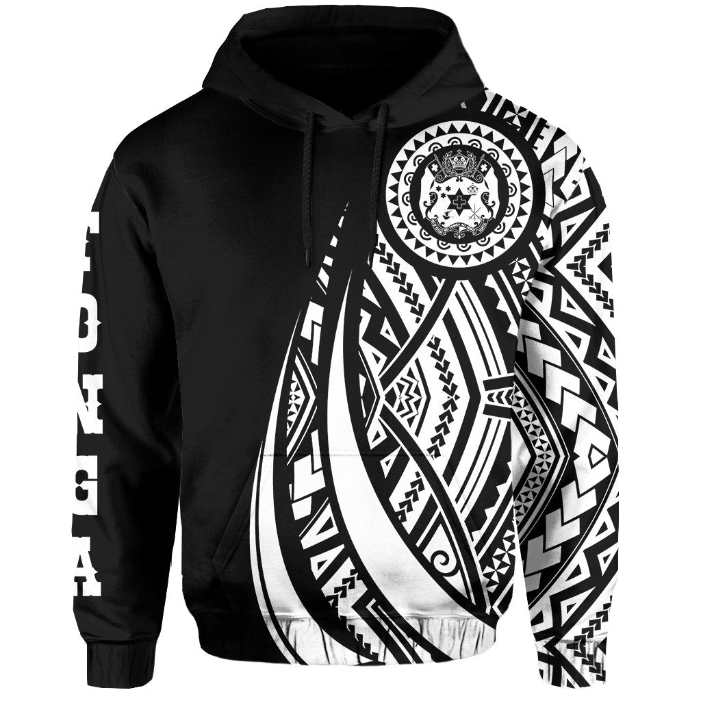 Hoodie Tonga Polynesian Coat Of Arms White - Vibe Hoodie Shop