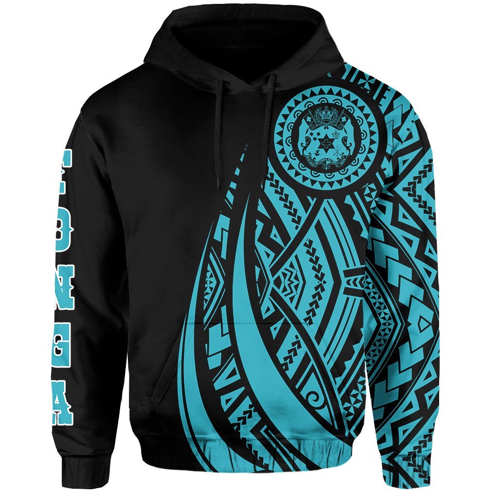 Hoodie Tonga Polynesian Coat Of Arms Blue - Vibe Hoodie Shop