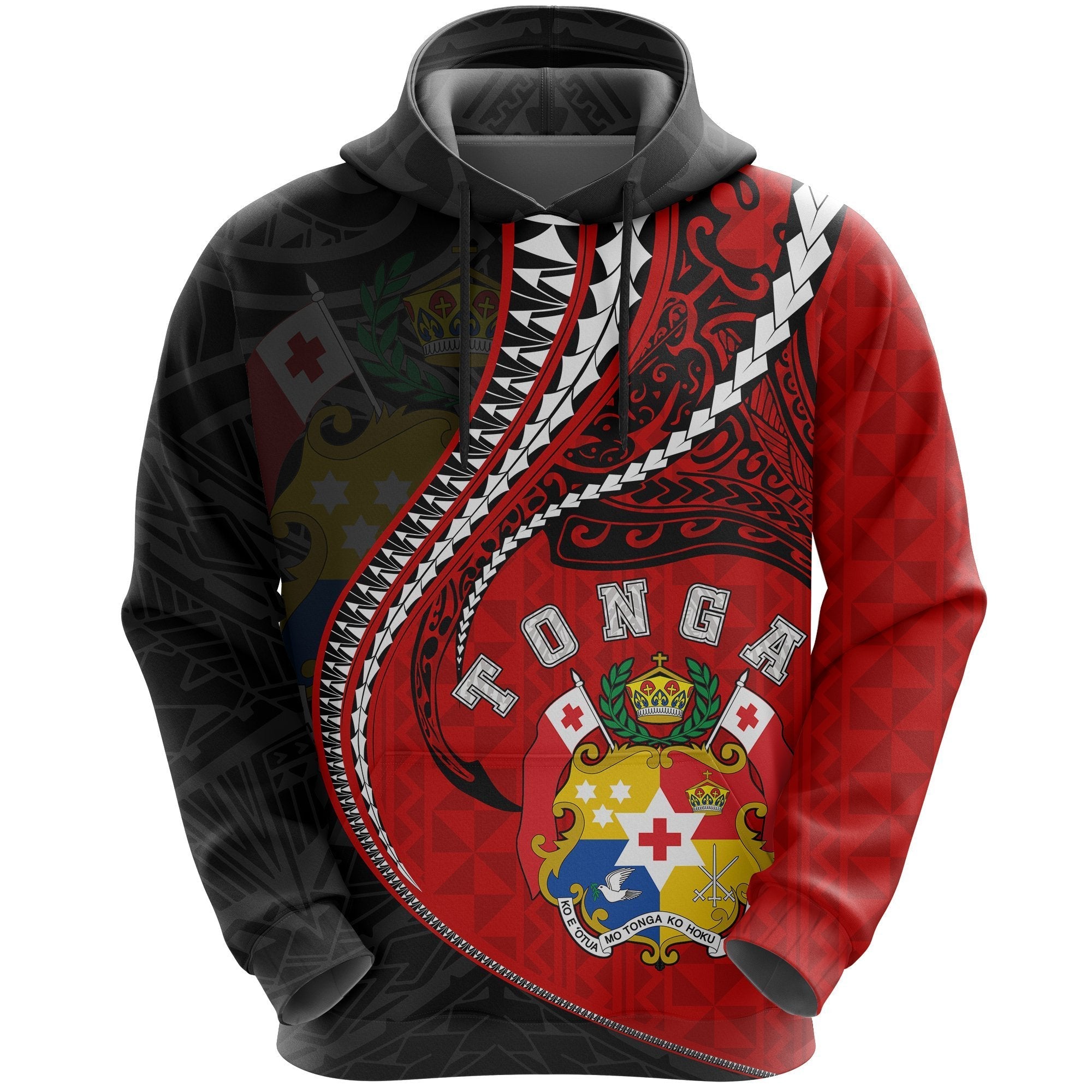 Tonga Hoodie Kanaloa Tatau Gen To (Black) - Vibe Hoodie Shop