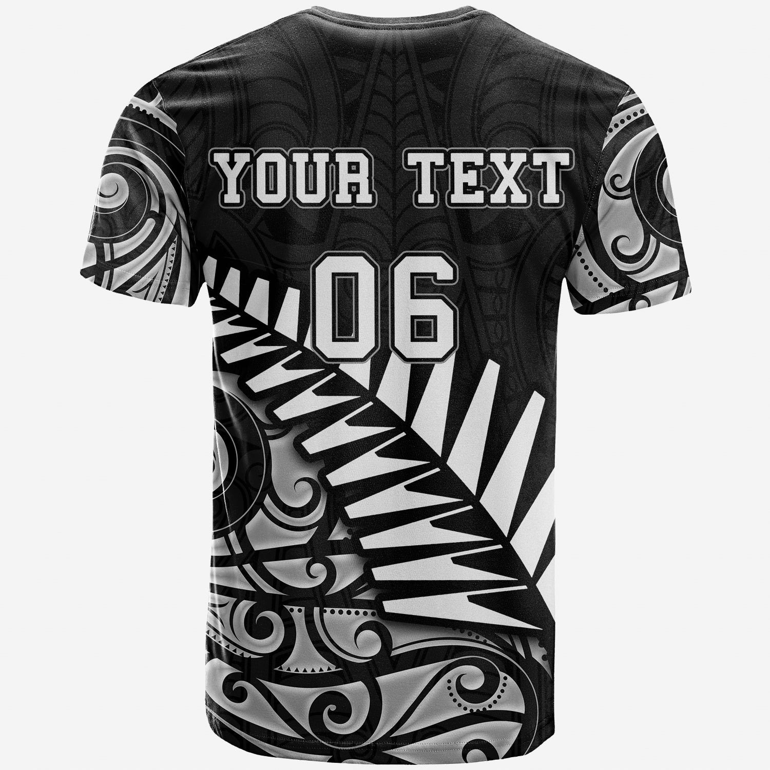 (Custom Personalised And Number) New Zealand National Cricket Team T shirt Maori Patterns - Vibe Hoodie Shop