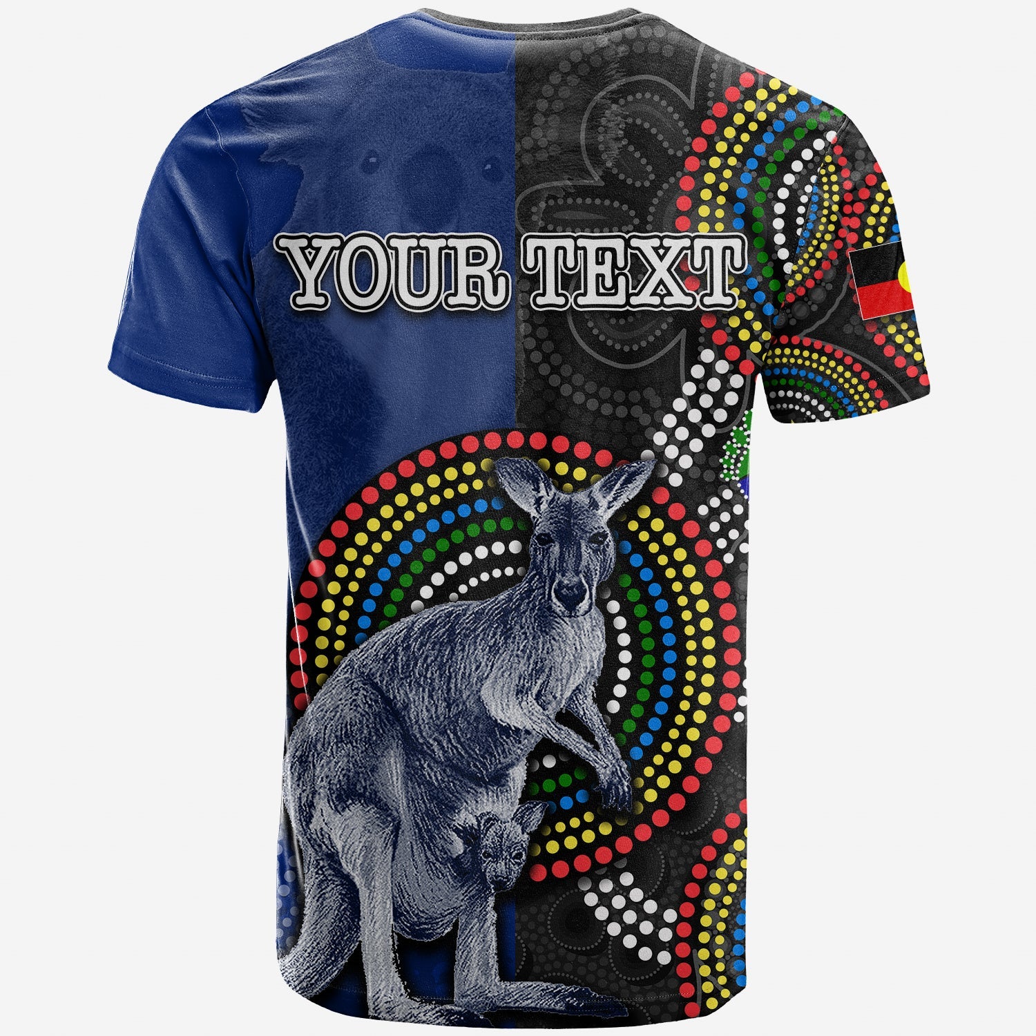 (Custom Personalised) Australia Day T shirt Mix Aboriginal - Vibe Hoodie Shop