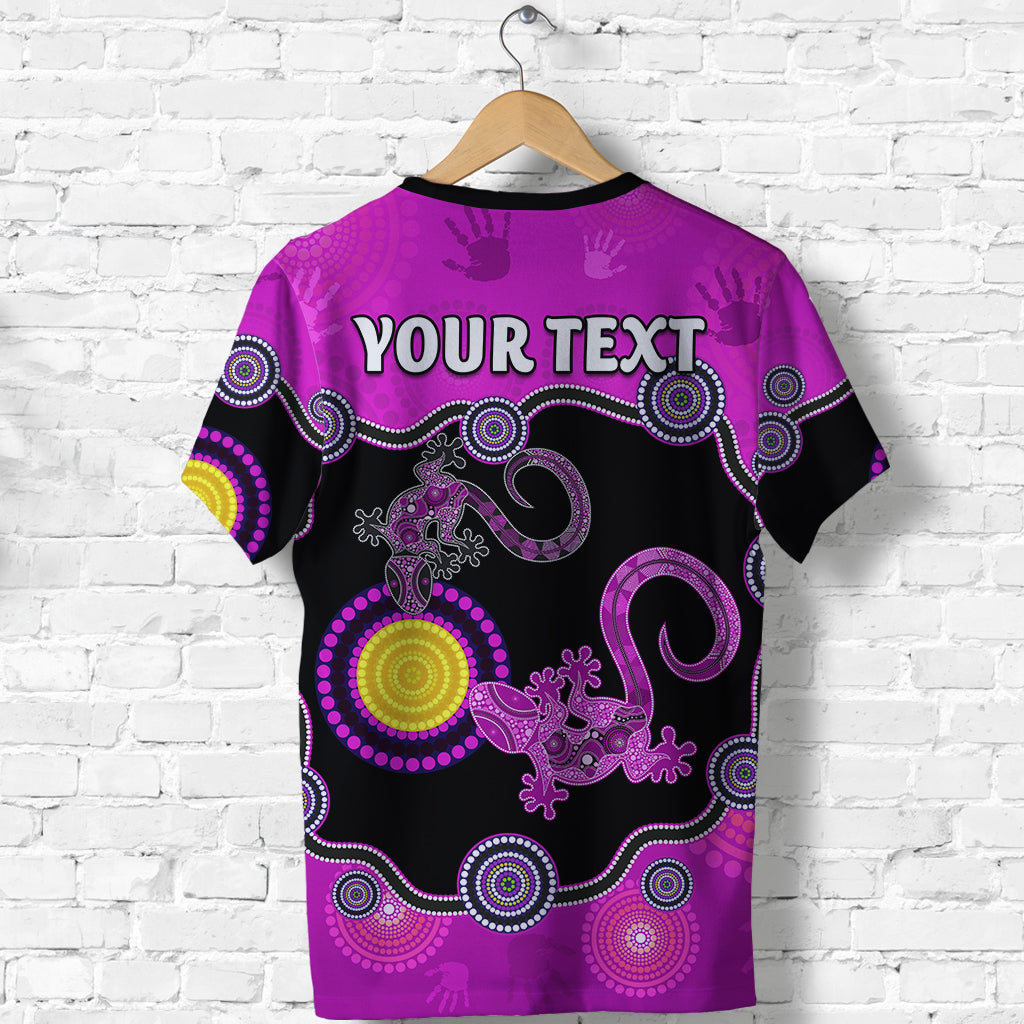 (Custom Personalised) Aboriginal Lizard T shirt Attracted Australia Version Purple - Vibe Hoodie Shop