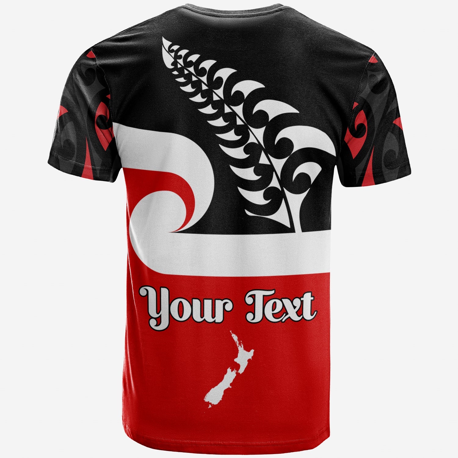 (Custom Personalised) Waitangi Day T shirt Maori Fern and Tino Rangatiratanga Flag - Vibe Hoodie Shop