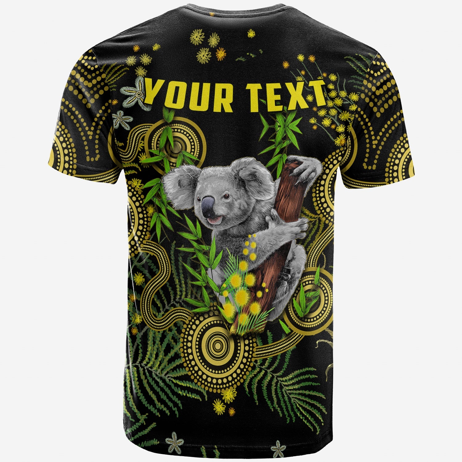 (Custom Personalised) Golden Wattle T shirt Australia Acacia Pycnantha Mix Aboriginal - Vibe Hoodie Shop