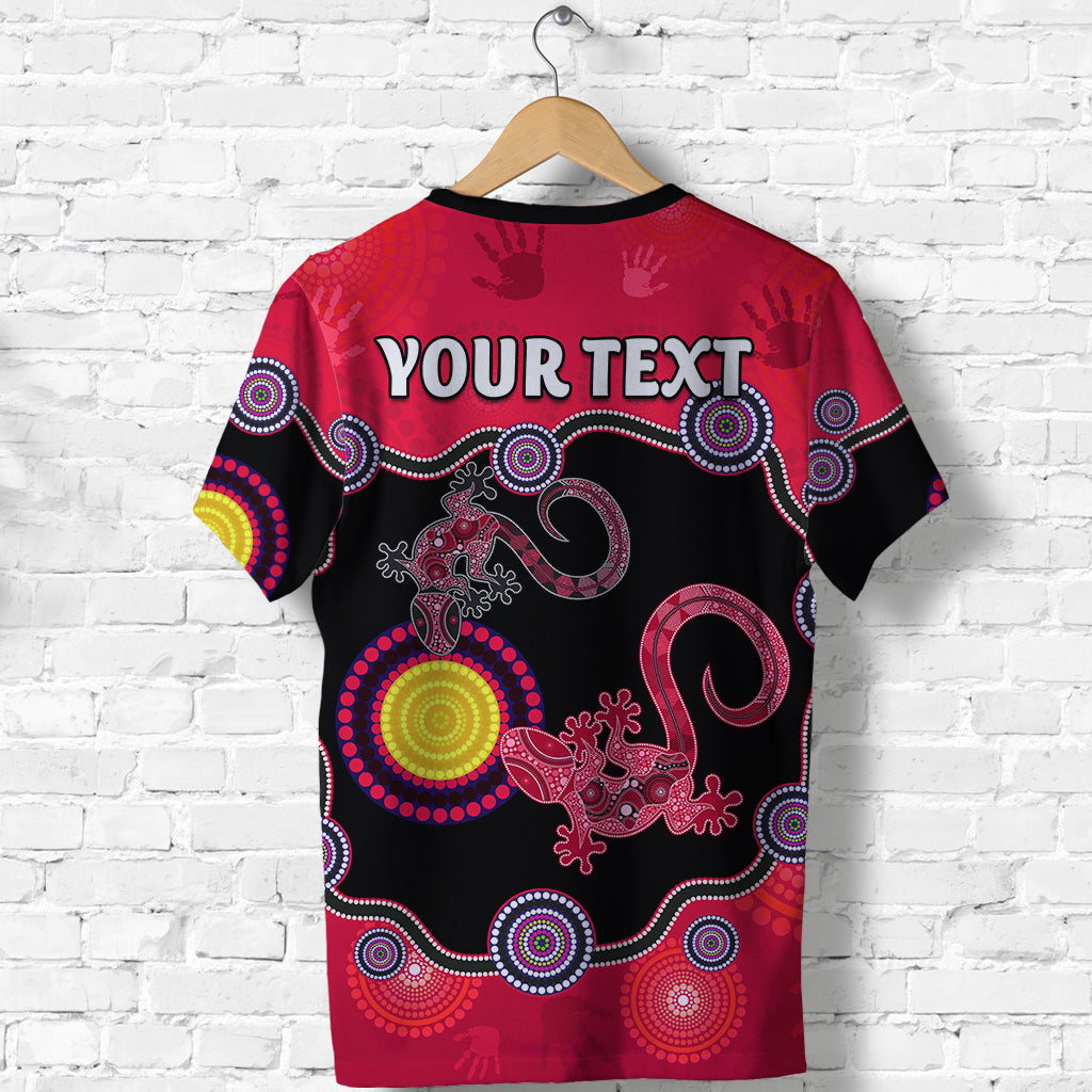 (Custom Personalised) Aboriginal Lizard T shirt Attracted Australia Version Red - Vibe Hoodie Shop