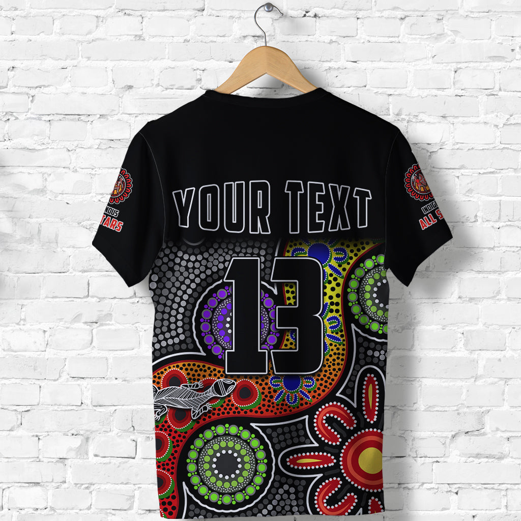 (Custom Text and Number) All Stars Christmas T shirt Indigenous Dreamtime - Vibe Hoodie Shop