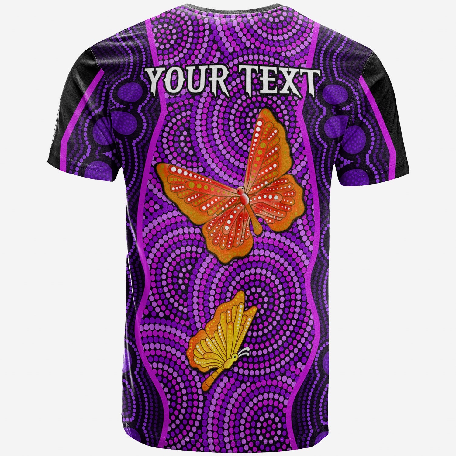 (Custom Personalised) Aboriginal Dot T shirt Butterfly Natural Beauty - Vibe Hoodie Shop