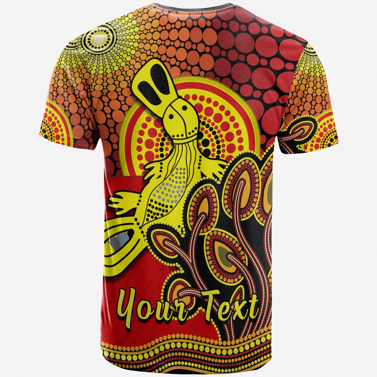 (Custom Personalised) Aboriginal Platypus T shirt Tree On The Hill Sunshine - Vibe Hoodie Shop