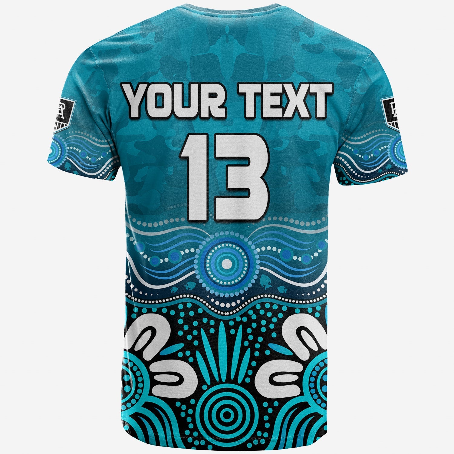 (Custom Text and Number) Power ANZAC 2022 T shirt Port Adelaide Aboriginal Remember Them - Vibe Hoodie Shop