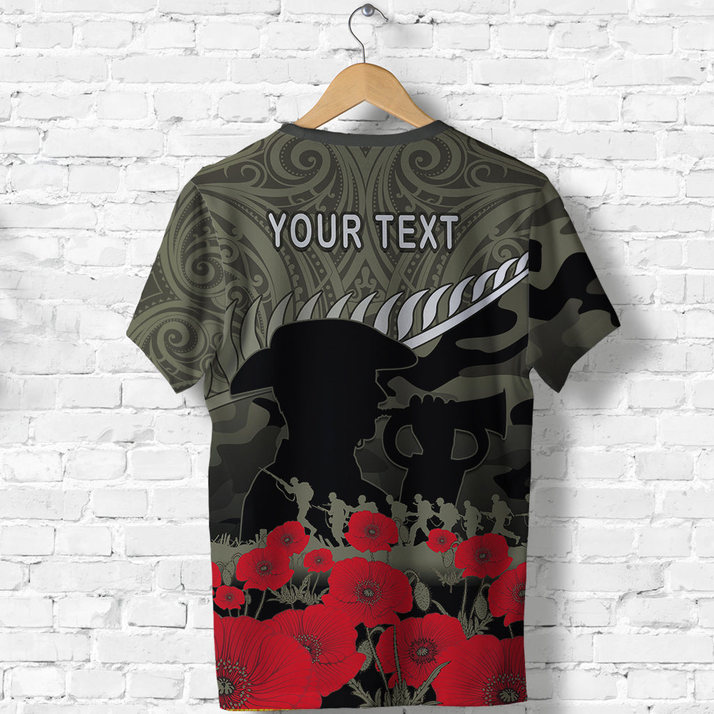 (Custom Personalised) New Zealand ANZAC 2022 T shirt Maori Camouflage - Vibe Hoodie Shop