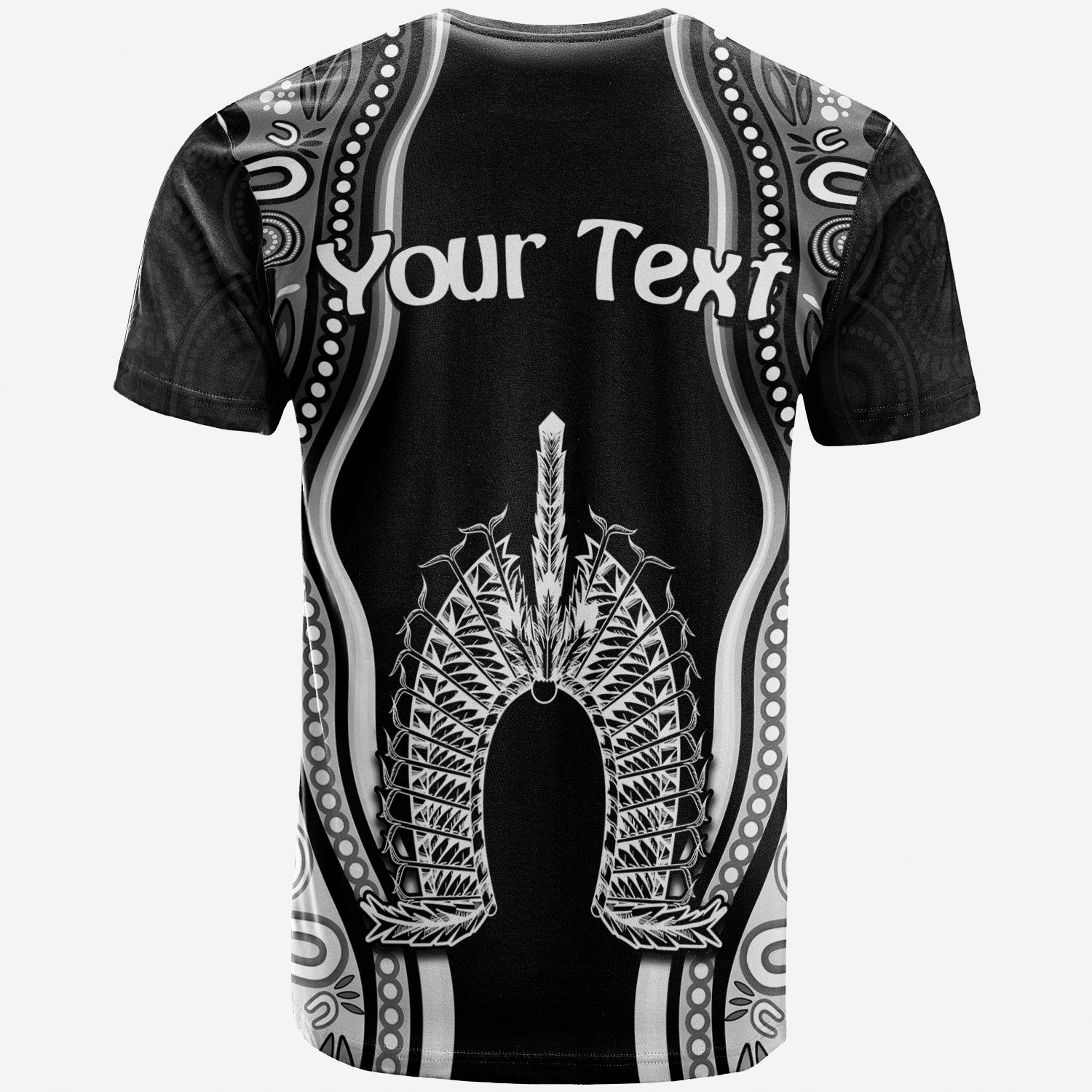 (Custom Personalised) Torres Strait Islands T shirt The Dhari Mix Aboriginal Turtle Version Black - Vibe Hoodie Shop