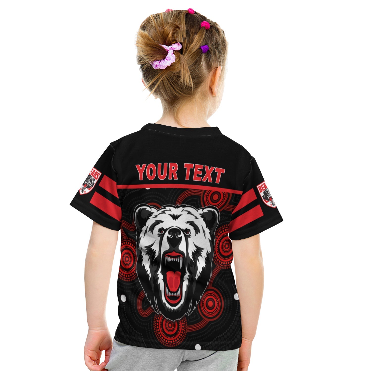 (Custom Personalised) The Bears Indigenous T shirt KID Go North Sydney - Vibe Hoodie Shop