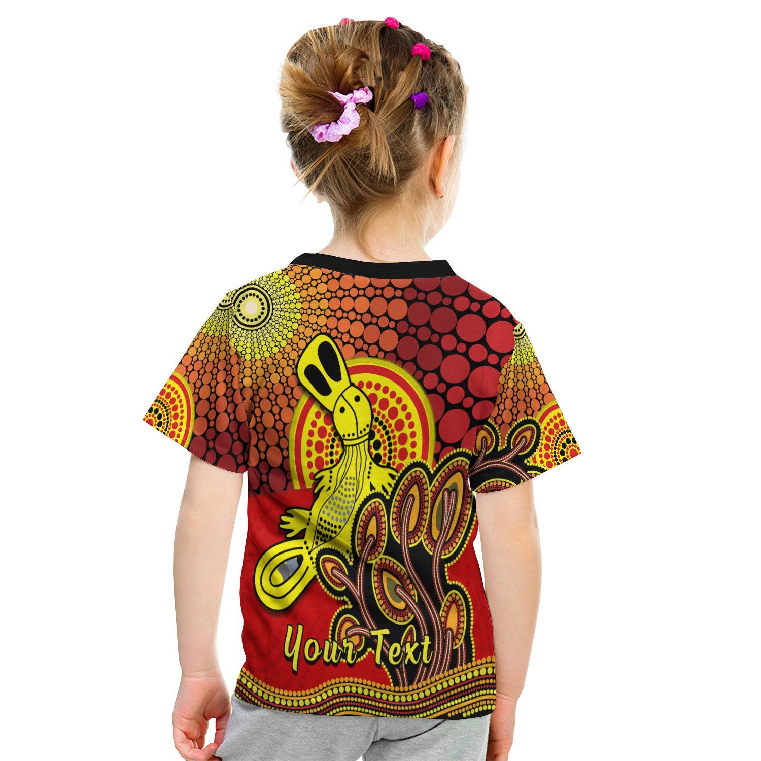 (Custom Personalised) Aboriginal Platypus T shirt KID Tree On The Hill Sunshine - Vibe Hoodie Shop