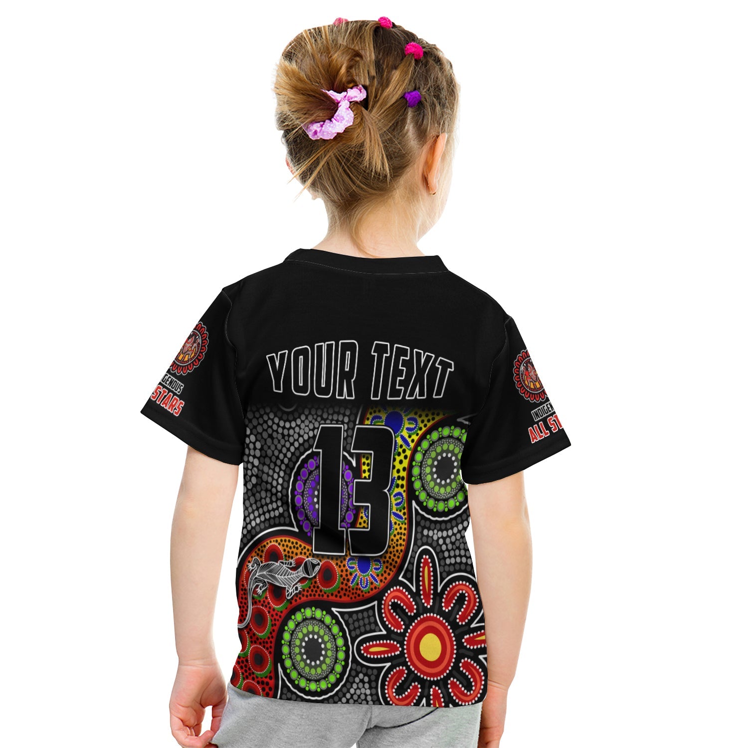 (Custom Text and Number) All Stars Christmas T shirt KID Indigenous Dreamtime - Vibe Hoodie Shop