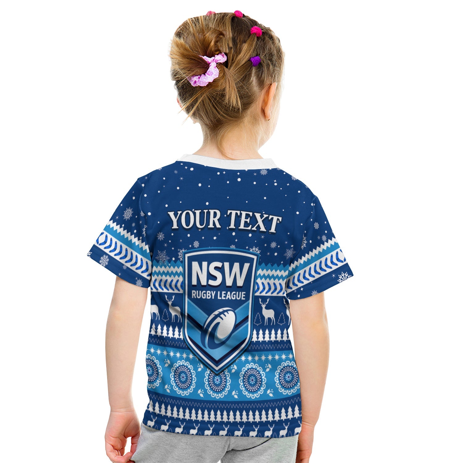 (Custom Personalised) New South Wales Christmas T shirt KID NSW Rugby Indigenous - Vibe Hoodie Shop