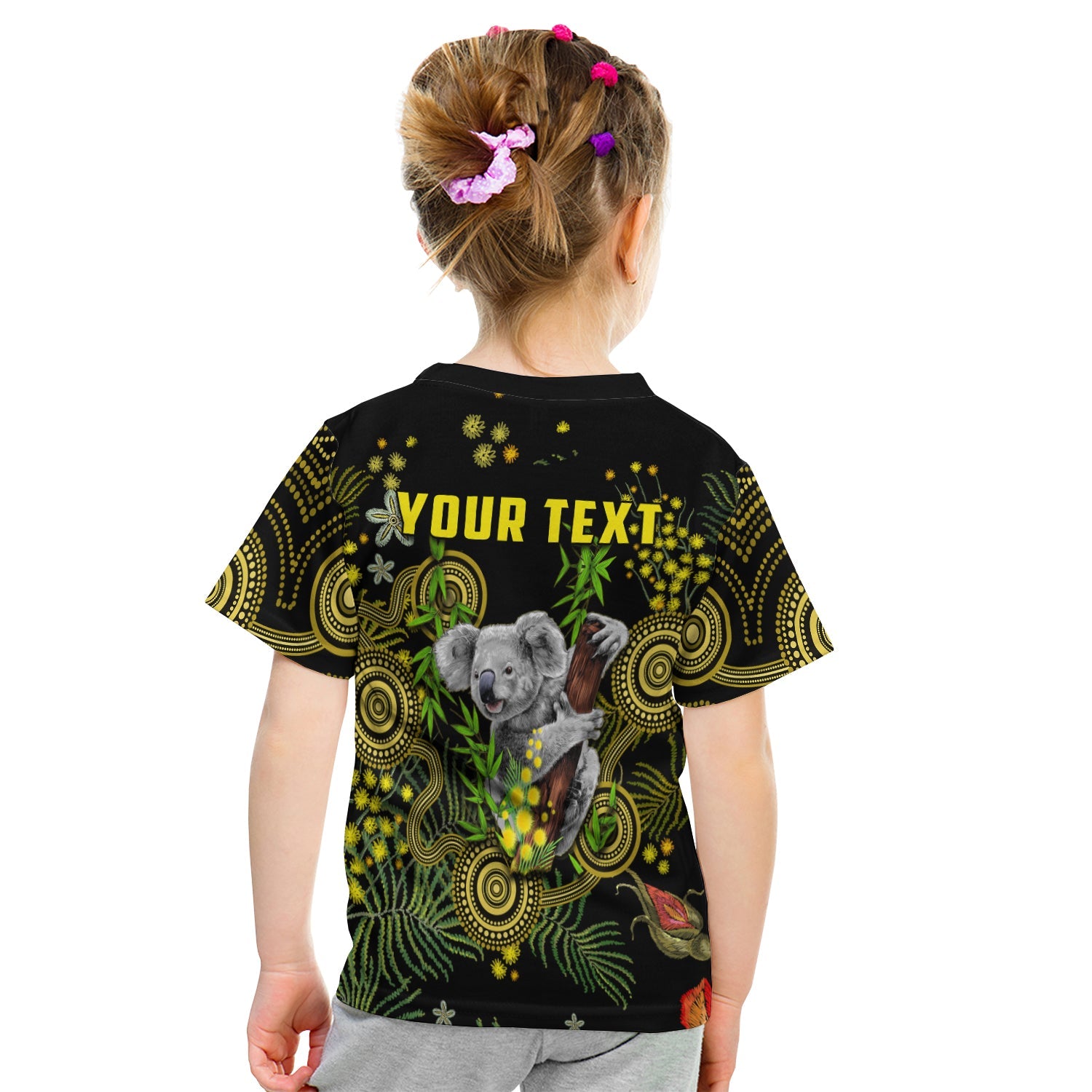 (Custom Personalised) Golden Wattle T shirt KID Australia Acacia Pycnantha Mix Aboriginal - Vibe Hoodie Shop