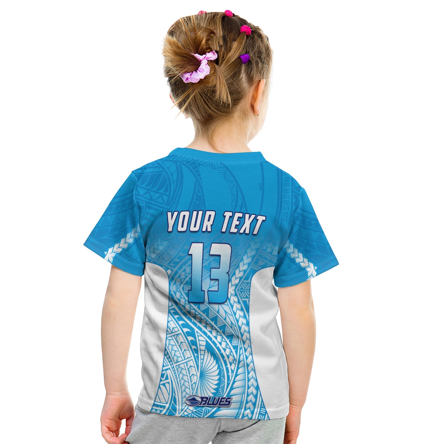 (Custom Text and Number) Blues T shirt KID Super Rugby New Zealand - Vibe Hoodie Shop