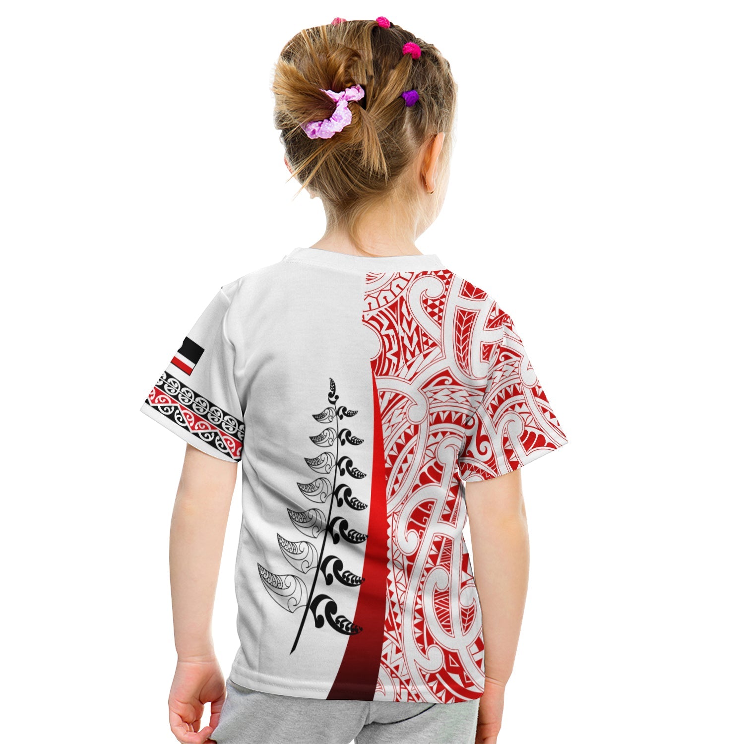 (Custom Personalised) Waitangi Day T shirt Maori Mix Fern Style White - Vibe Hoodie Shop