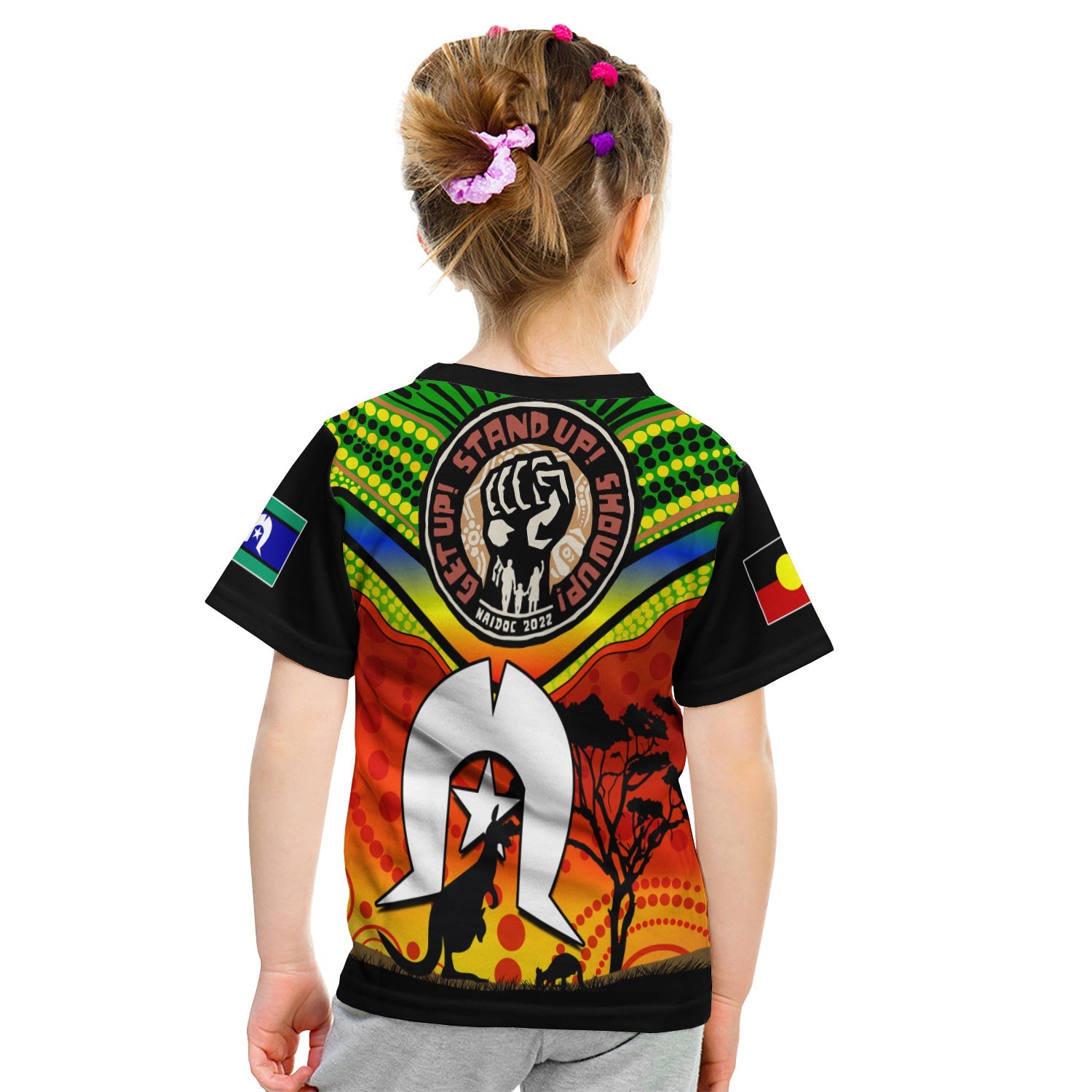 NAIDOC Week 2022 T shirt Dhari Aboriginal Get Up! Stand Up! Show Up! - Vibe Hoodie Shop