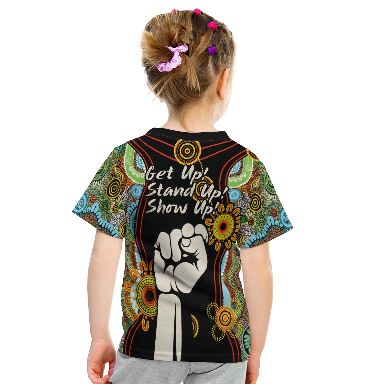 NAIDOC 2022 T shirt Proud History of Getting Up Standing Up and Showing Up - Vibe Hoodie Shop