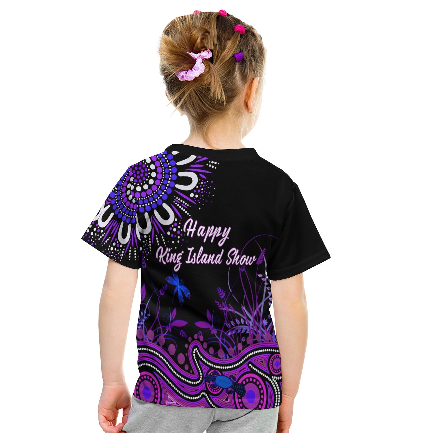 (Custom Personalised) Happy King Islands Show T shirt KID Aboriginal Tasmania Australia Version Purple - Vibe Hoodie Shop