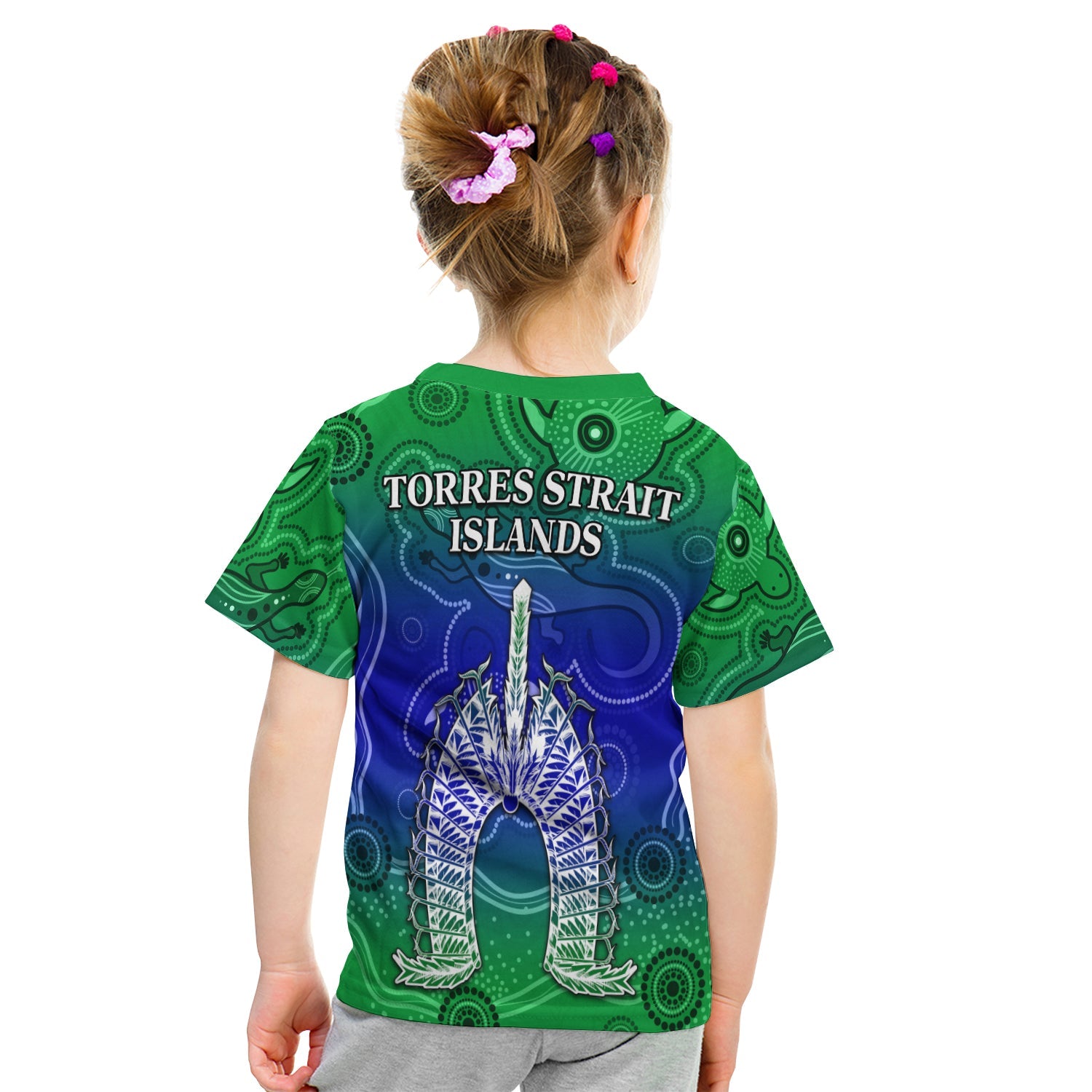 Torres Strait Islands T shirt KID Aboriginal Art Lizard Symbol Peace - Vibe Hoodie Shop