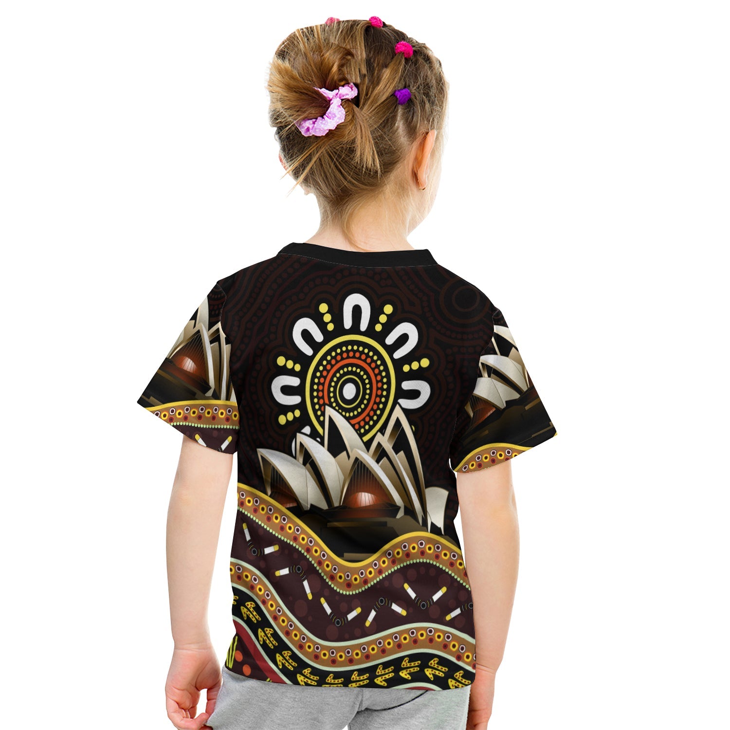 (Custom Personalised) Sydney Australia T shirt KID Aboriginal Art Sydney Opera House - Vibe Hoodie Shop