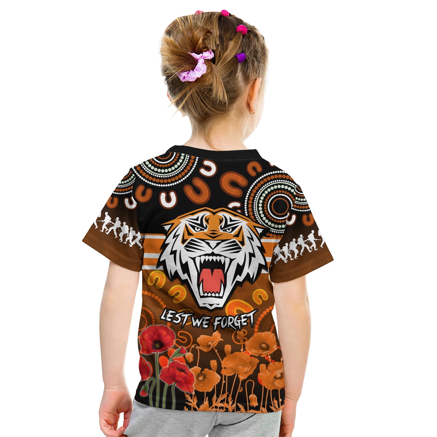 Wests Tigers ANZAC 2022 T shirt Aboriginal Lest We Forget - Vibe Hoodie Shop